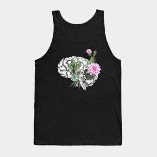 Brain, human anatomy, mental health, succulents plants, aloe cactus Tank Top